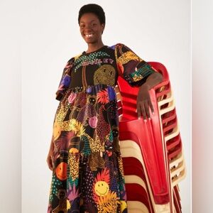 Farm Rio Maxi Dress Smiley